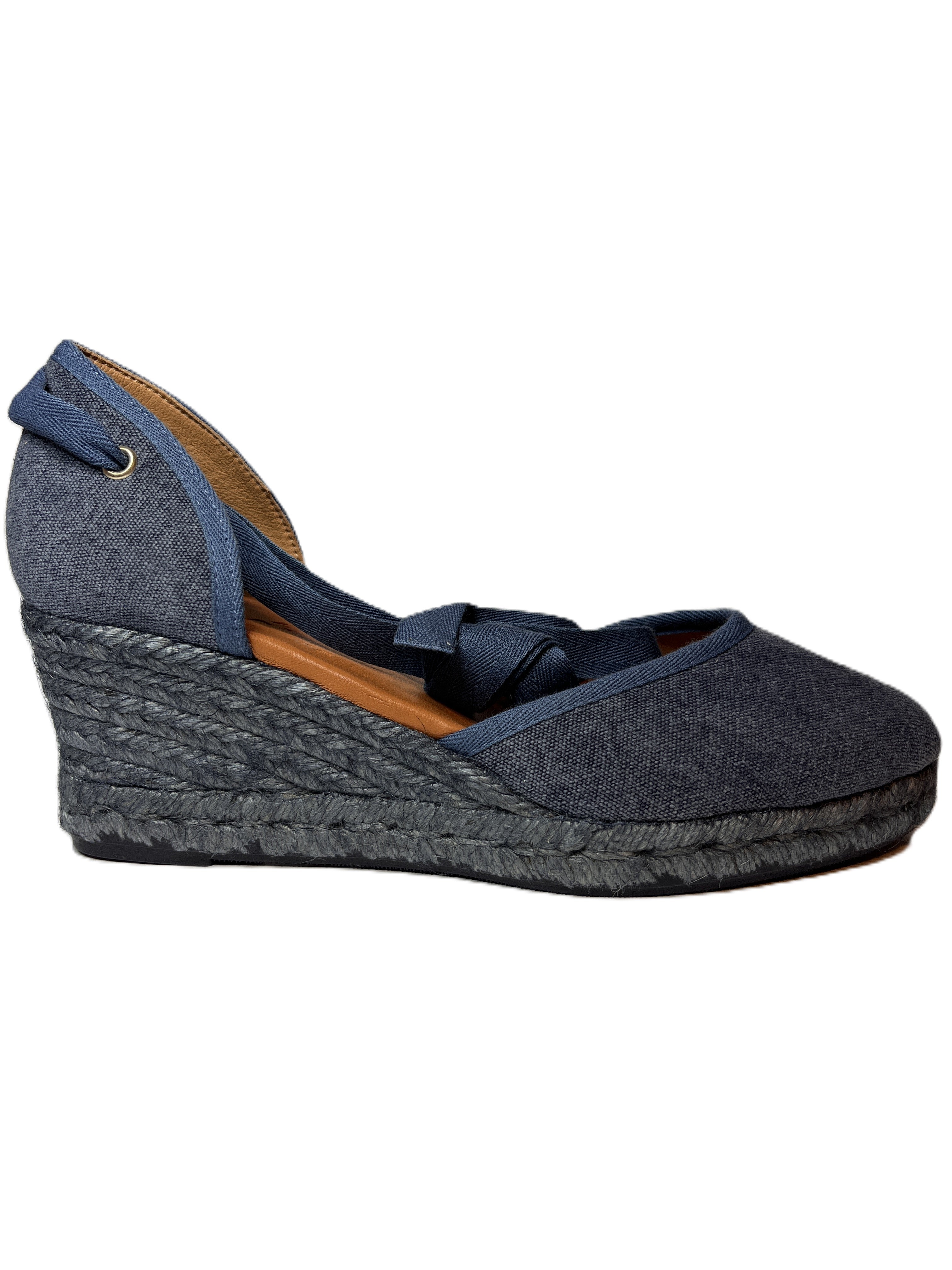 CUÑA PALOMA ESPARTO DENIM